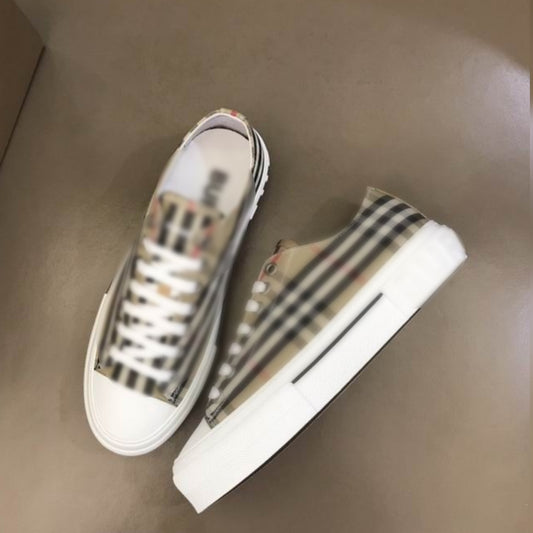 White Low Top Check's
